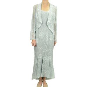 Damianou Mint Green Sleeveless Dress w/Cardigan M